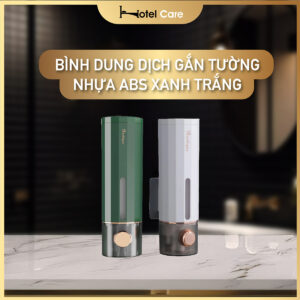 Bình đựng dung dịch gắn tường nhựa ABS xanh trắng