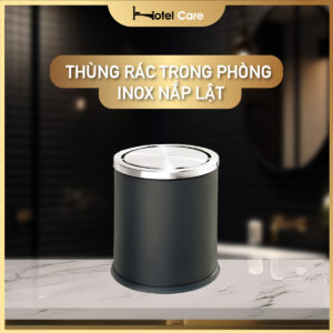 Thùng rác trong phòng inox nắp lật