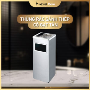 Thùng rác sảnh thép có gạt tàn