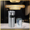 Thùng rách sảnh inox có gạt tàn